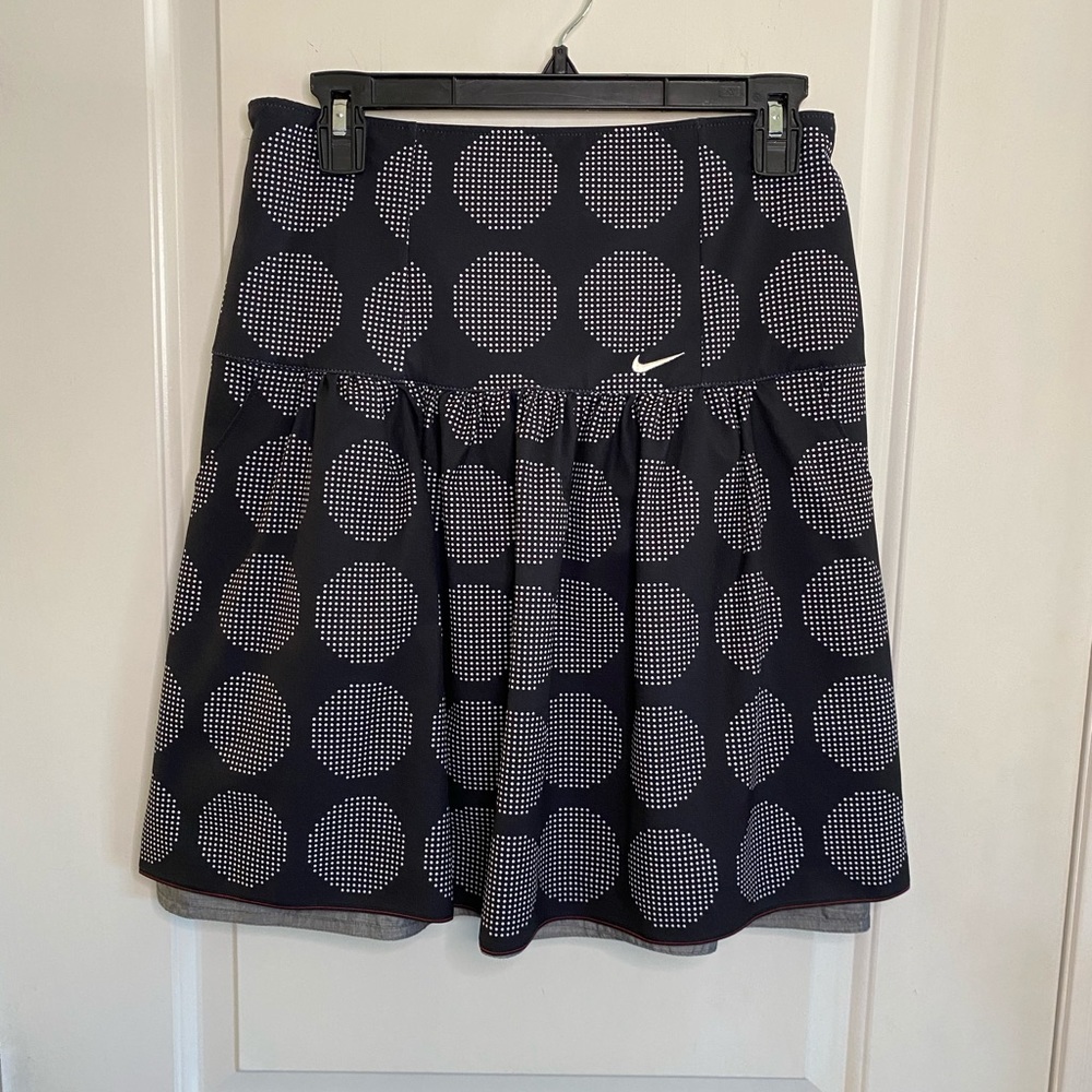 Nike Golf 3 Layer Black White Polka Dot Skirt